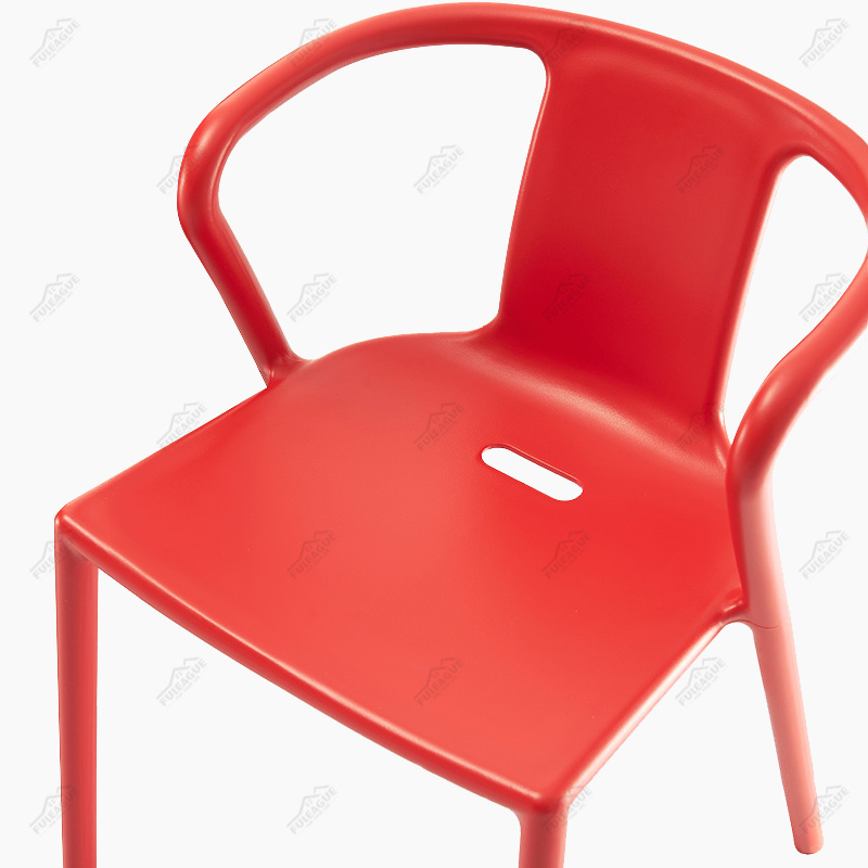 Air Armchair Replica, Plastic Stacking Chairs with Arms FXD016 (Set of 4)