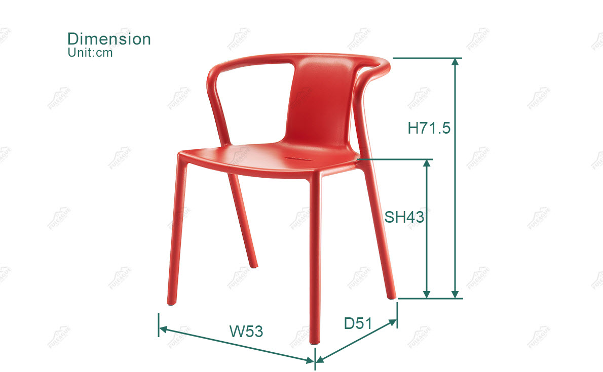 Fuleague plastic stacking chairs with arms of high quality online shopping