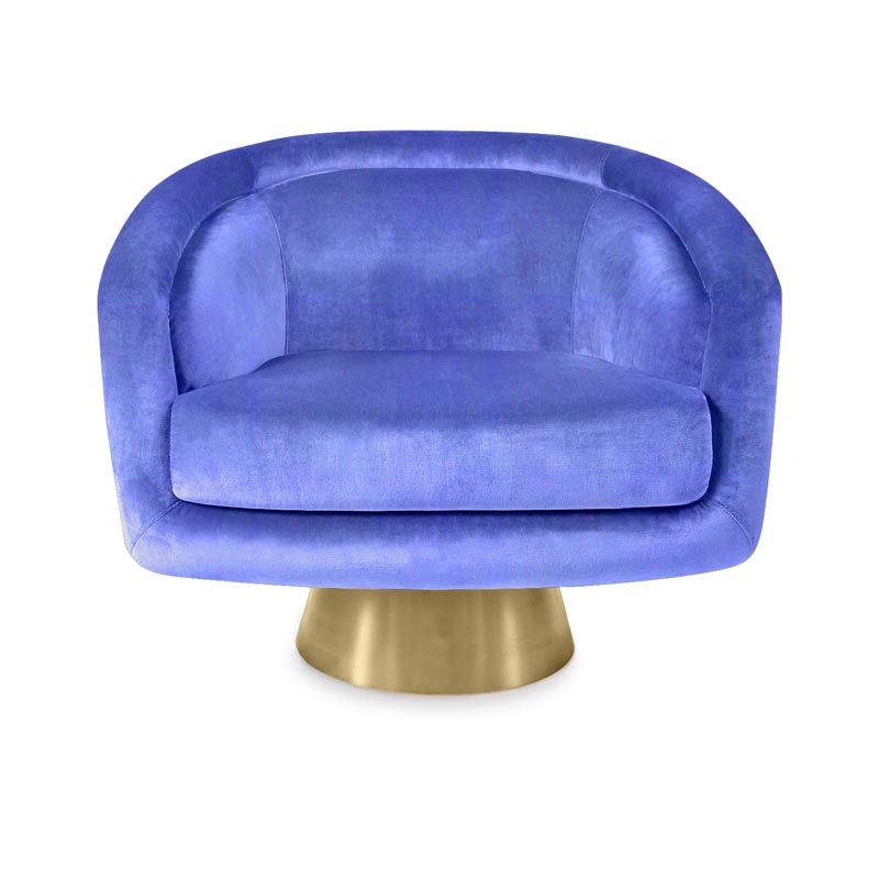 Bacharach Swivel Chair Replica in Fabric FA229