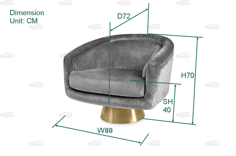 Fuleague bacharach swivel armchair high quality FA229