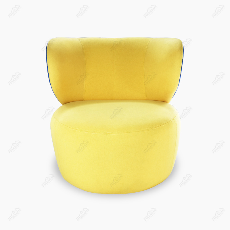 Bao Armchair Replica in Fabric and Genuine Top Grain Leather Upholstery FA202