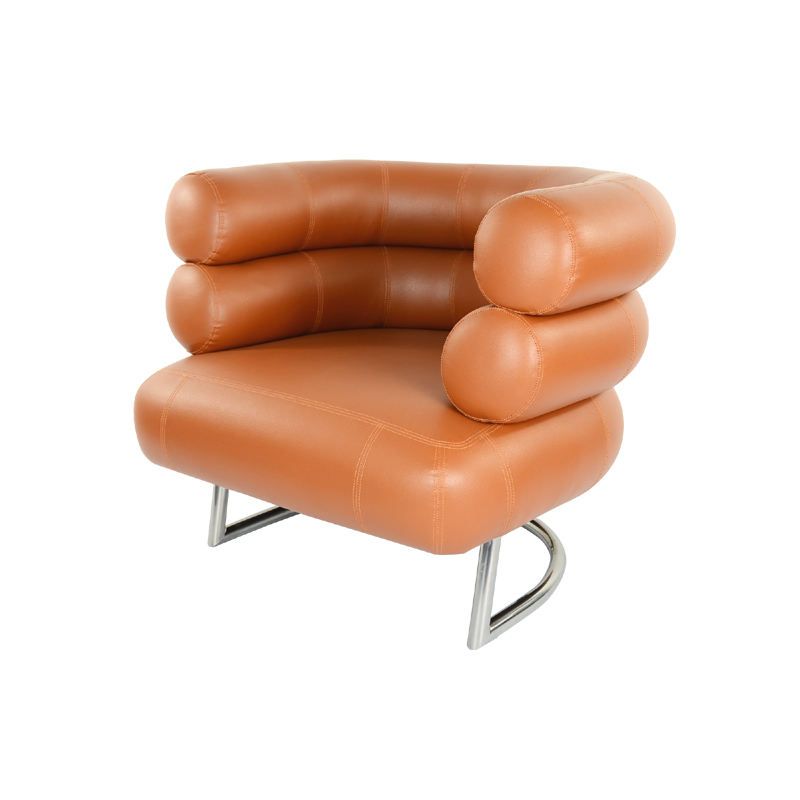 Bibendum Chair Replica in Full Aniline Grain Leather FA022-ANL