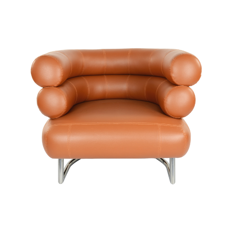 Bibendum Chair Replica in Full Aniline Grain Leather FA022-ANL