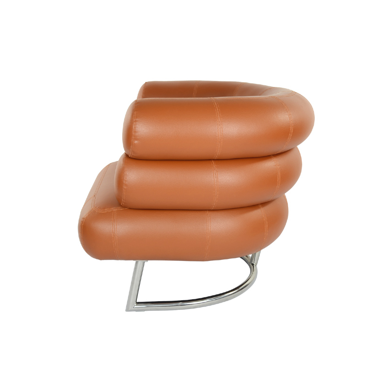 Bibendum Chair Replica in Full Aniline Grain Leather FA022-ANL