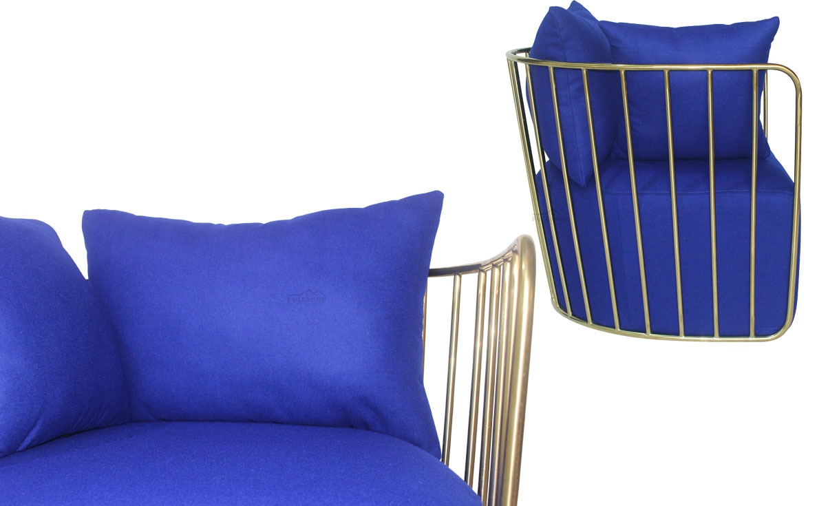 Fuleague gold stainless steel chair high quality and comfortable for home, restaurant and hotel