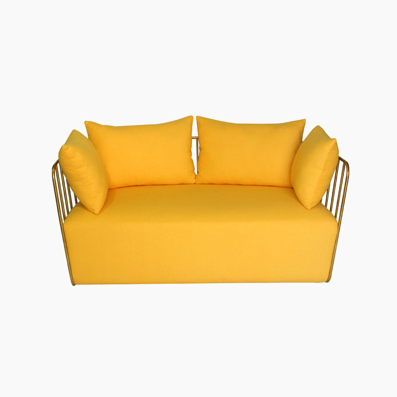 Bride's Veil Gold Frame Sofa Replica 2 Seater Fabric Settees FA338-2S-F