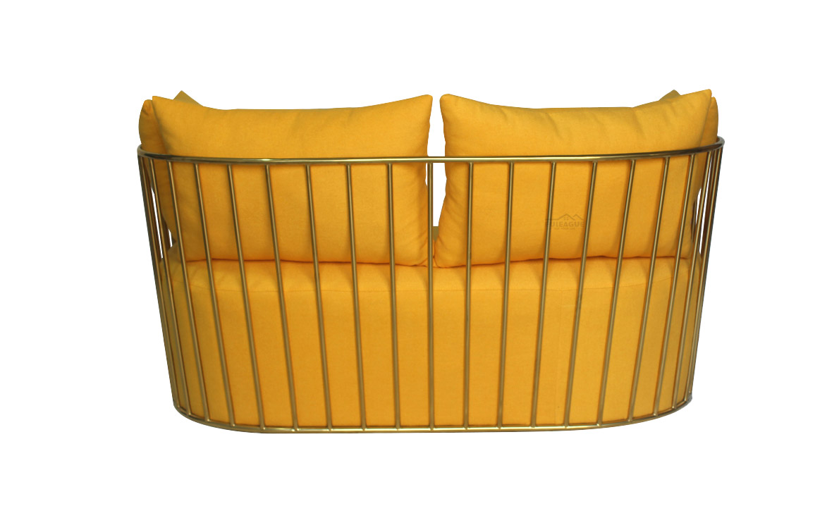 Fuleague sofa with gold base high quality and comfortable for home, restaurant and hotel