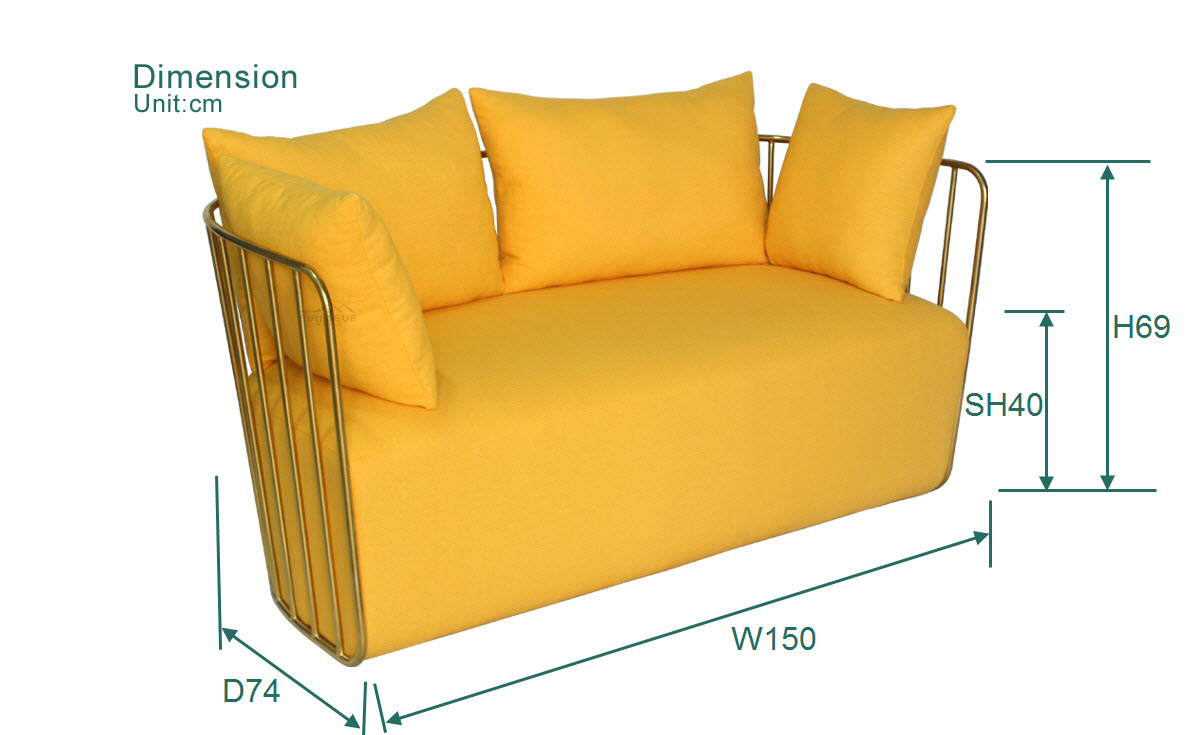 Fuleague 2 seater fabric settees