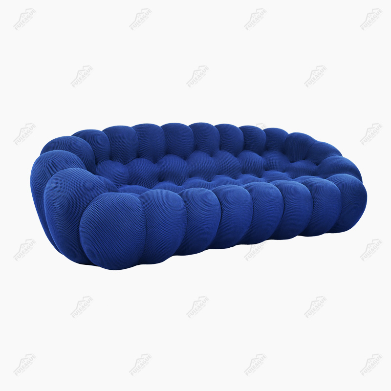 Bubble Curved 3 Seat Sofa Replica in Fabric FA346-3S-F