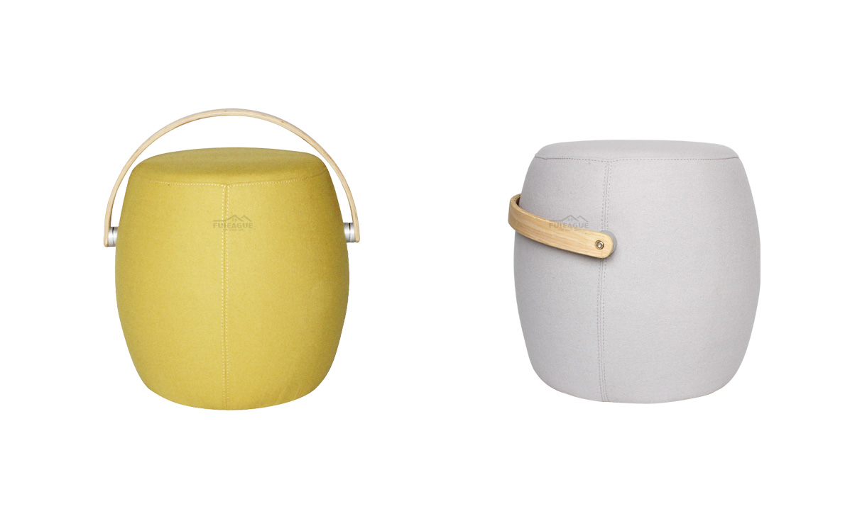 Fuleague cylinder pouf ottoman high quality and comfortable for home, restaurant and hotel