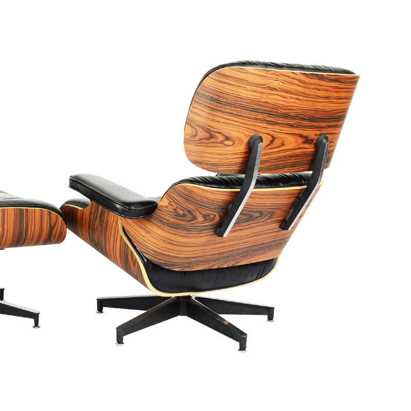 eames lounge chair and ottoman replica in premium aniline leather and rose wood