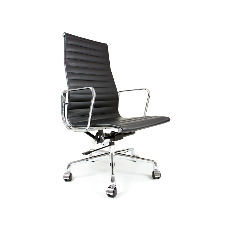 Fuleague Eames High Back Office Chair Replica FO903S in black leather