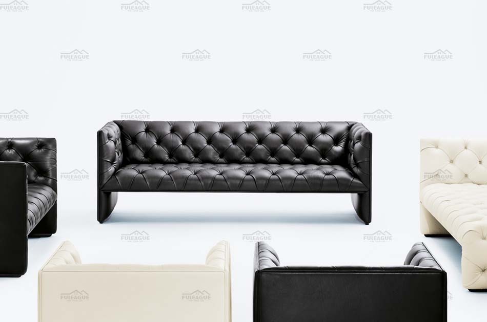 Fuleague leather 2 seater sofabed high quality and comfortable for home, restaurant and hotel