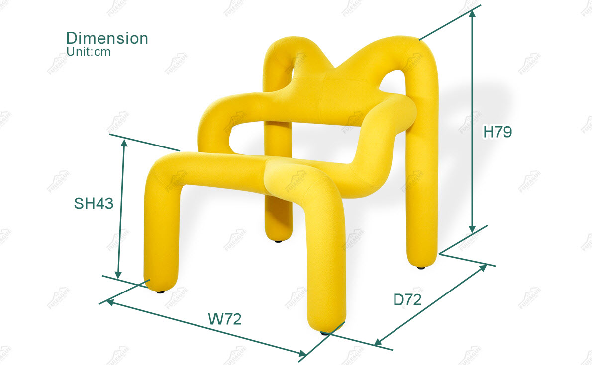 Fuleague ekstrem chair FA232 dimension