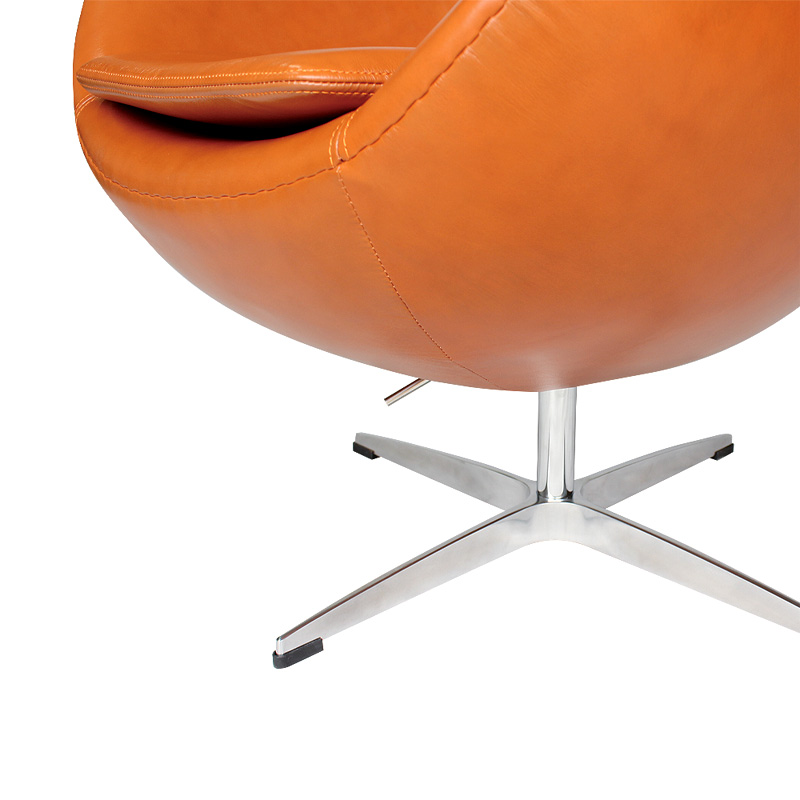 Egg Chair Replica in Full Aniline Grain Leather FA034-ANL