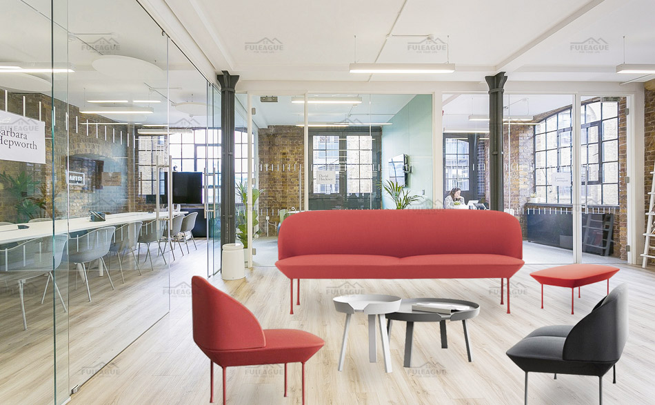 Fuleague fabric ottoman footstool high quality and comfortable for home, restaurant and hotel