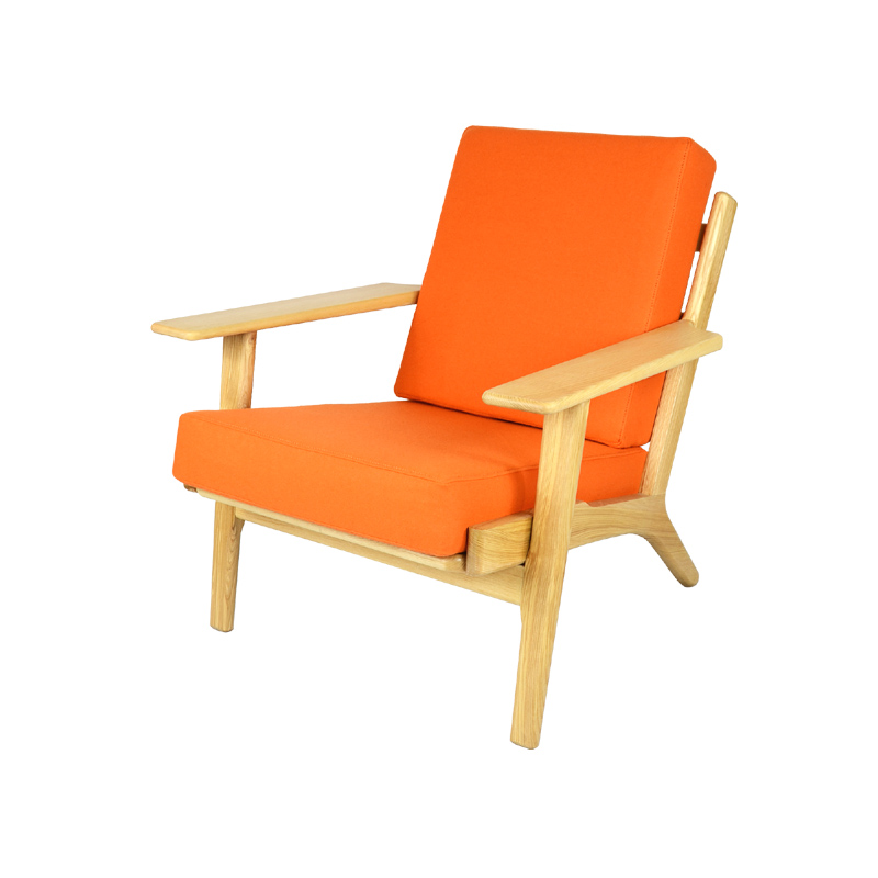 Wood Frame Hans Wegner Couch Replica One Seater Couch Chair FA071-1S-CM