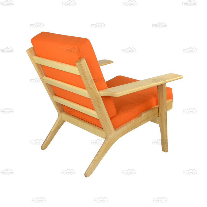 Wood Frame Hans Wegner Couch Replica One Seater Couch Chair FA071-1S-CM