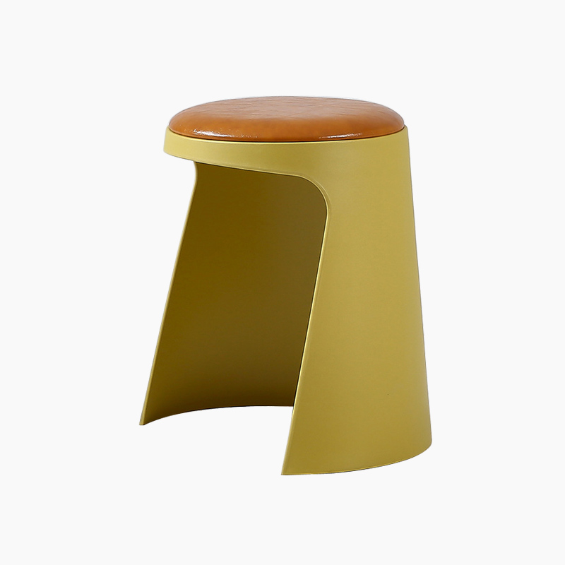 Handy Stool Replica in Fabric Seat Cushion and Plastic Base, Stacking Stool FXD059 (Set of 4)