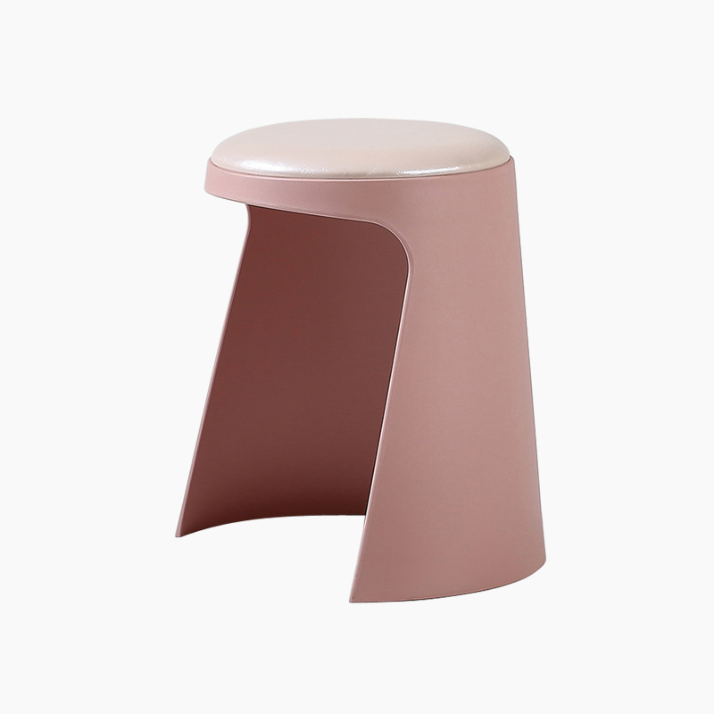 Handy Stool Replica in Fabric Seat Cushion and Plastic Base, Stacking Stool FXD059 (Set of 4)