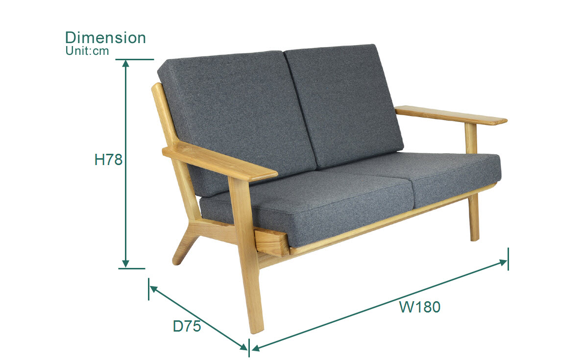 Fuleague hans j wegner sofa high quality and comfortable for home, restaurant and hotel