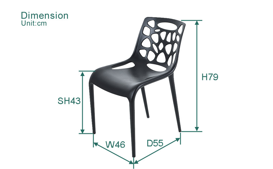 Fuleague molded plastic dining chair of high quality online shopping