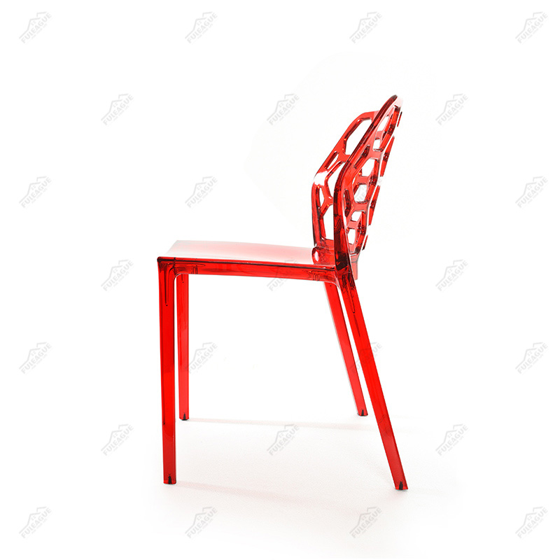 Honeycomb Dining Chair Replica in transparent plastic FXP005 (Set of 4)