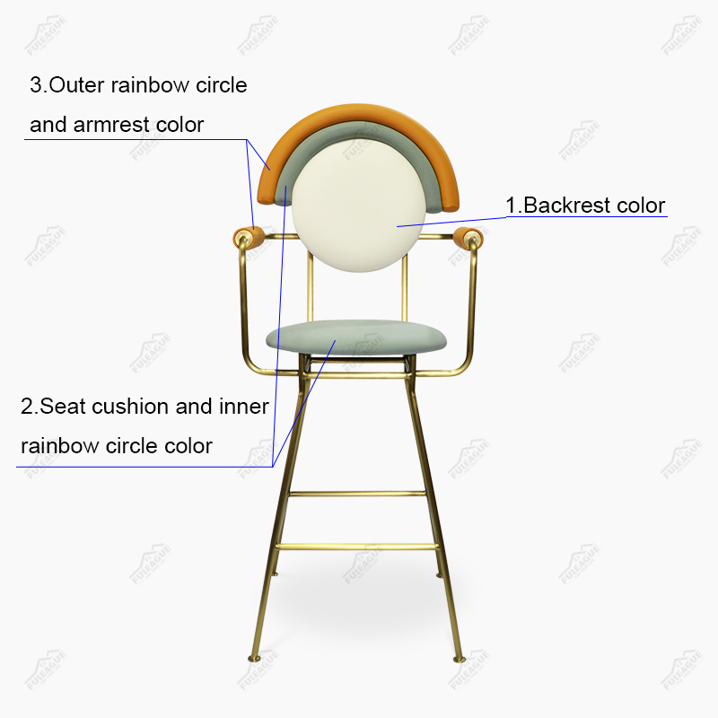 Iris Bar Stool Replica With Arms FA334-Bar Stool