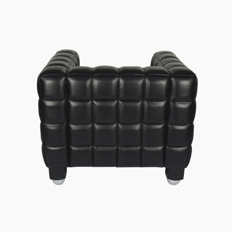 Josef Hoffmann Kubus Chair Replica in Full Aniline Grain Leather FA019-1S-ANL