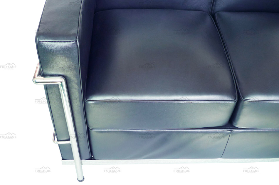 LC2 Sofa by Le Corbusier replica in Genuine Leather FA020-3S-L