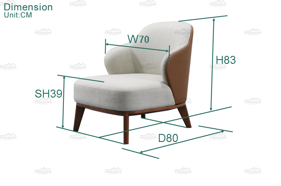 Fuleague leslie armchair size
