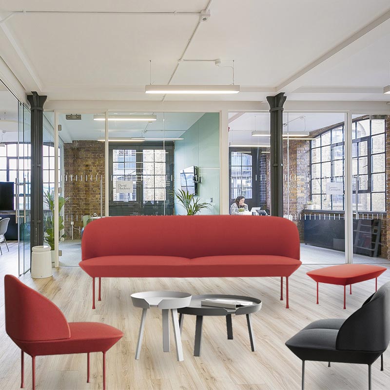 Oslo Ottoman Modern Fabric Ottoman Stool FA189-O