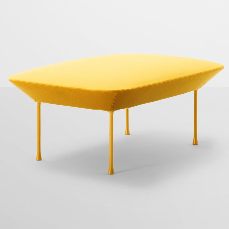 oslo ottoman replica in yellow color