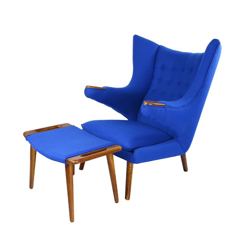 Papa Bear Chair And Ottoman Replica in Cashmere FA060-1S-F