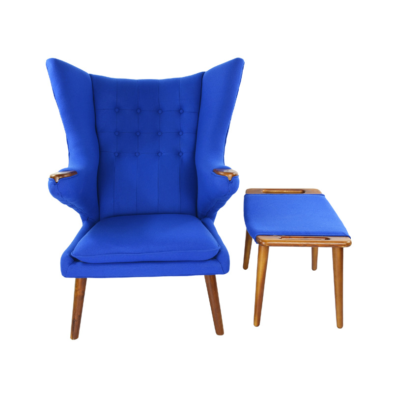 Papa Bear Chair And Ottoman Replica in Cashmere FA060-1S-F