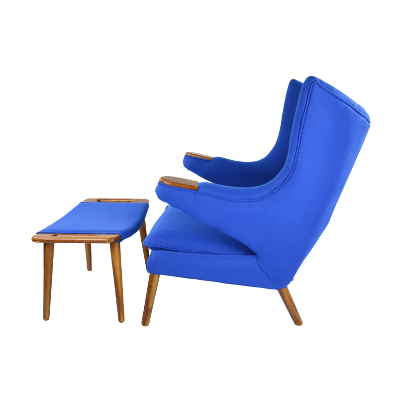 Papa Bear Chair And Ottoman Replica in Cashmere FA060-1S-F