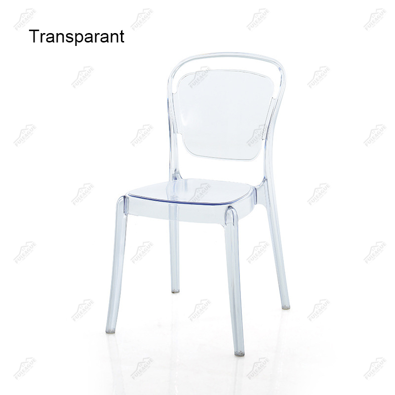Parisienne Chair Replica without arms in transparent plastic FXP056 (Set of 4)