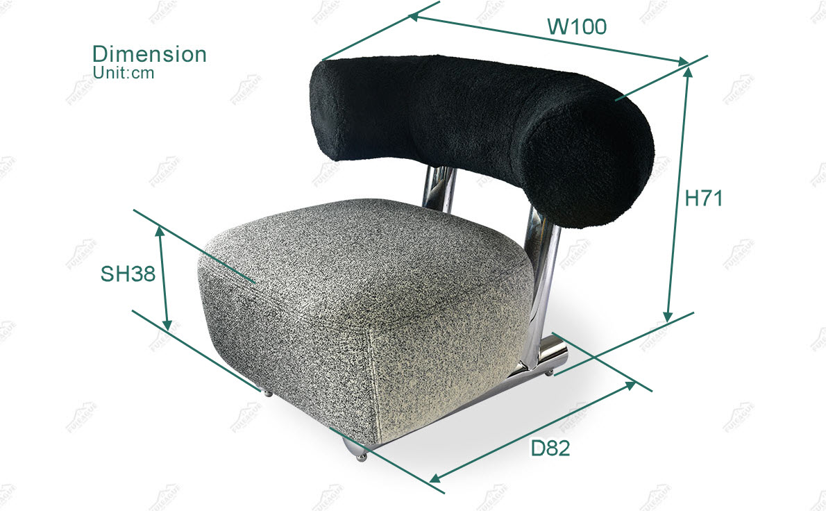 Fuleague pipe armchair dimension FA339-F