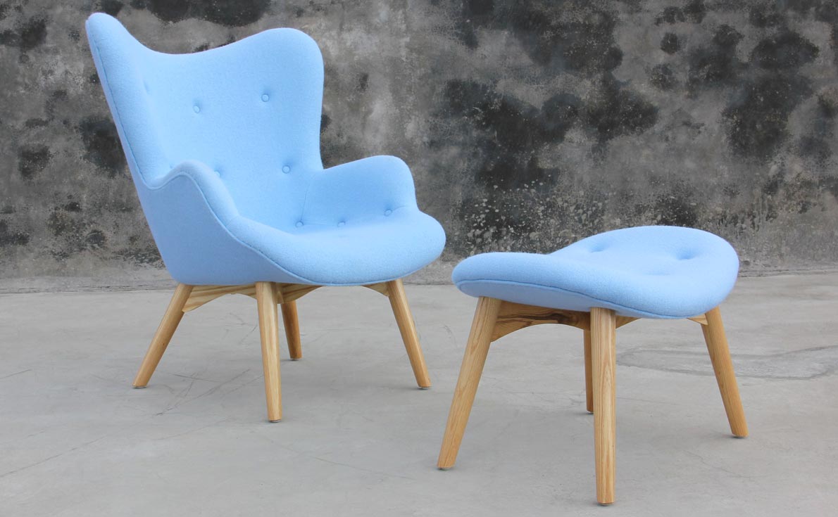 Fuleague contour chair and ottoman FA072-CM