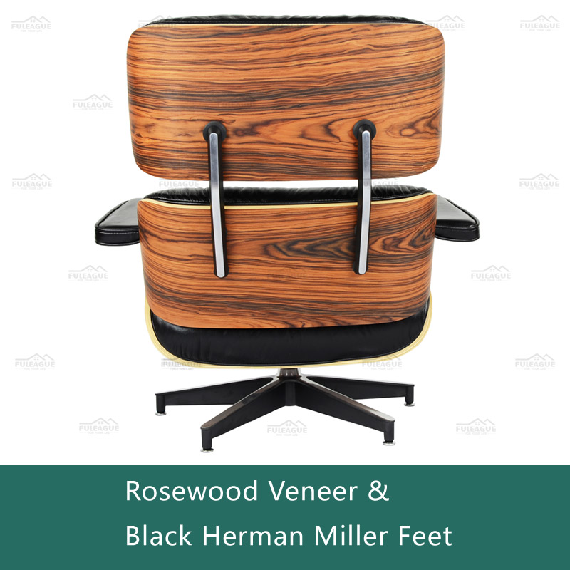 EAMS Lounge Chair and Ottoman in Fabric FA331-F