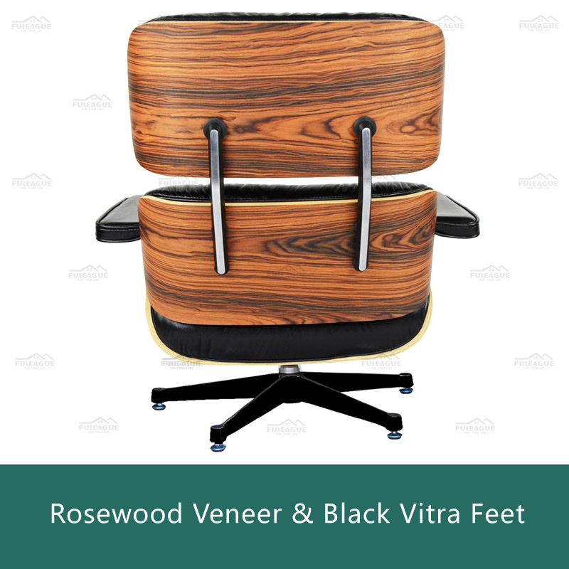 EAMS Lounge Chair and Ottoman in Fabric FA331-F