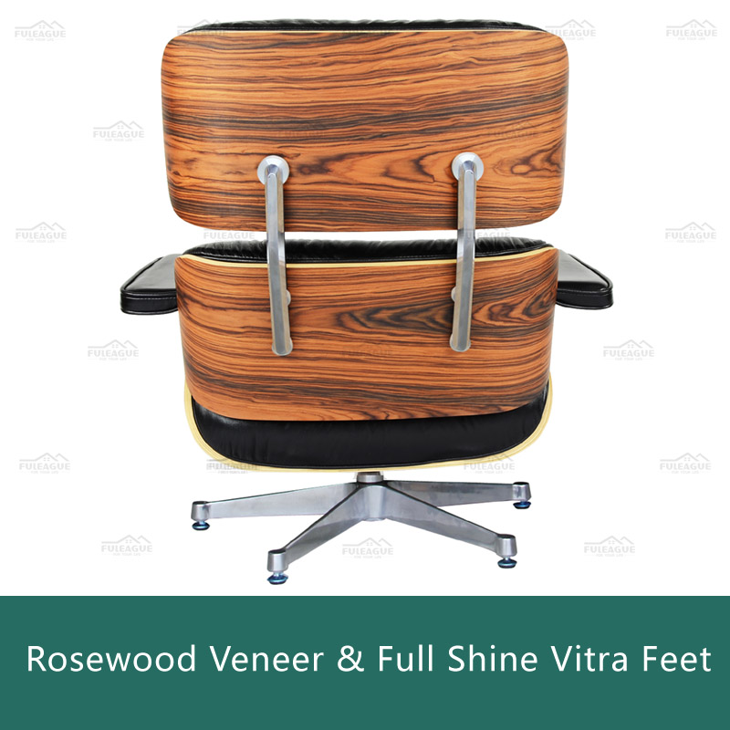 EAMS Lounge Chair and Ottoman in Fabric FA331-F