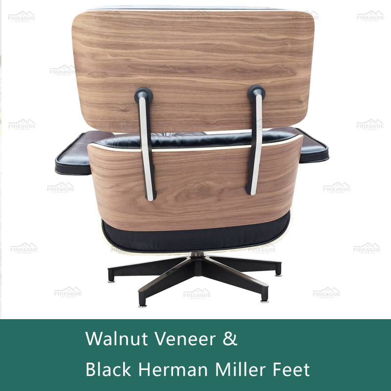 EAMS Lounge Chair and Ottoman in Fabric FA331-F