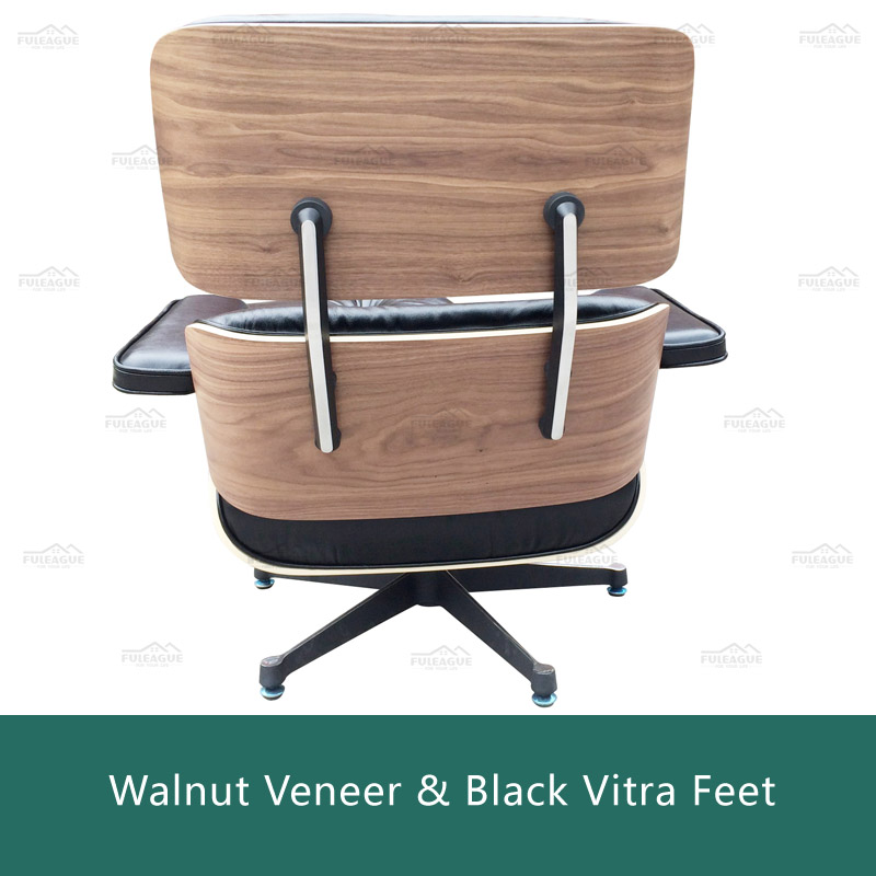 EAMS Lounge Chair and Ottoman in Fabric FA331-F