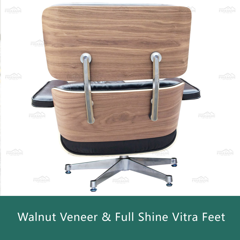 EAMS Lounge Chair and Ottoman in Fabric FA331-F