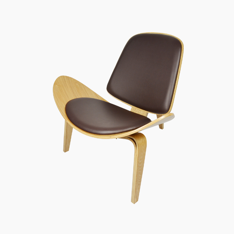 Wegner CH07 Shell Chair Replica in Genuine Top Grain Leather FA093-ITL