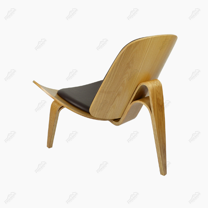 Wegner CH07 Shell Chair Replica in Genuine Top Grain Leather FA093-ITL