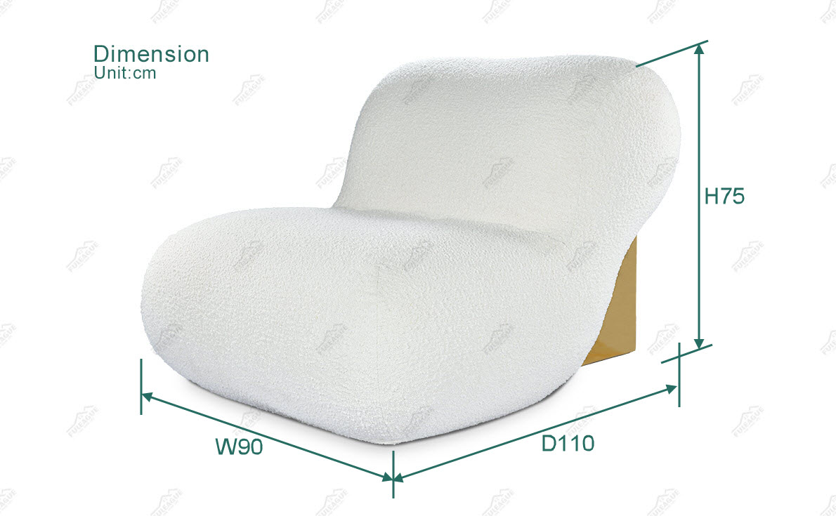 Fuleague achille armchair pool studio dimension FA347-F