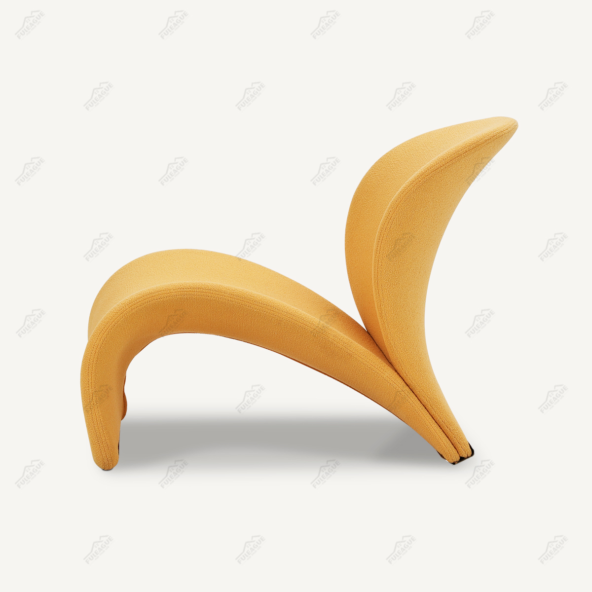 Armless Easy Chair In Fabric FA377-F