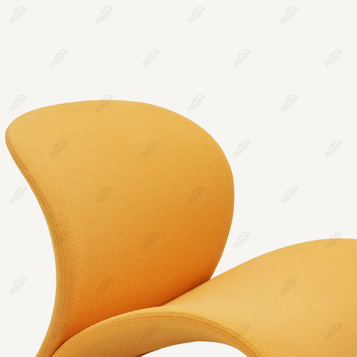 Armless Easy Chair In Fabric FA377-F